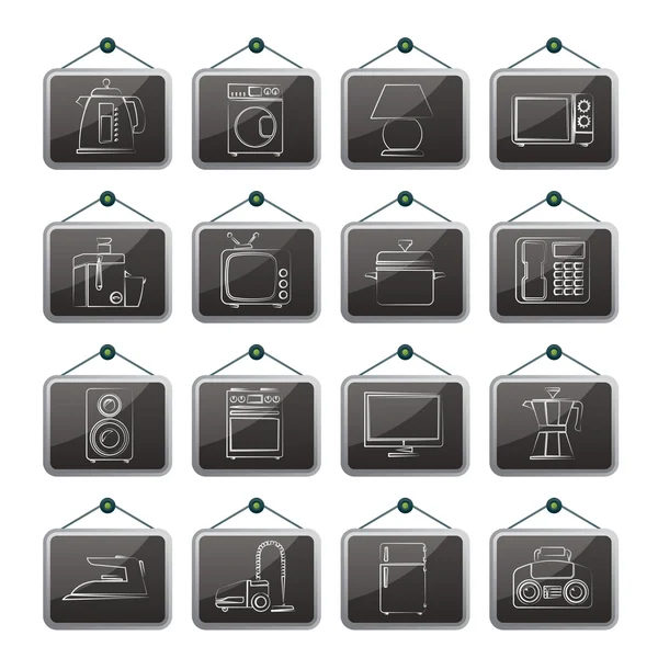 Home equipment icons — Stock Vector