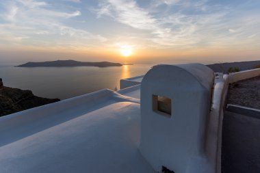 günbatımı manzara, Imerovigli, santorini kasabası