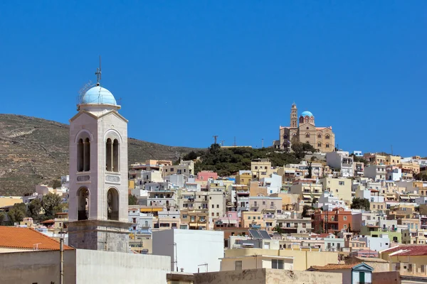 Paisaje de la ciudad de Ermoupoli — Foto de Stock