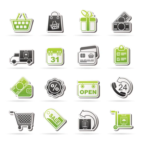 Icônes de boutique en ligne — Image vectorielle