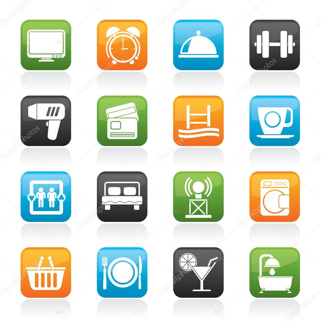 Hotel and Motel facilities icons