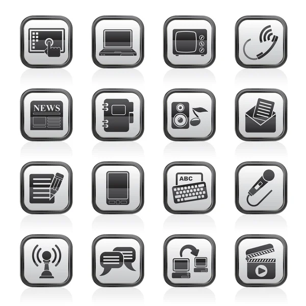 Communication and connection icons — Stock Vector