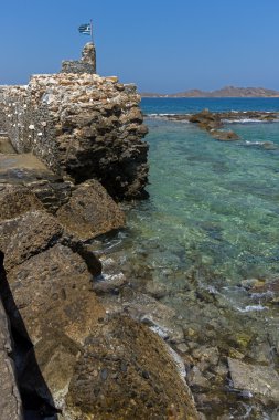 paros ada naousa şehirdeki Venedik Kalesi