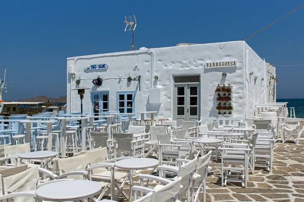 Restaurant in Naousa town, Paros island — Stock Photo, Image