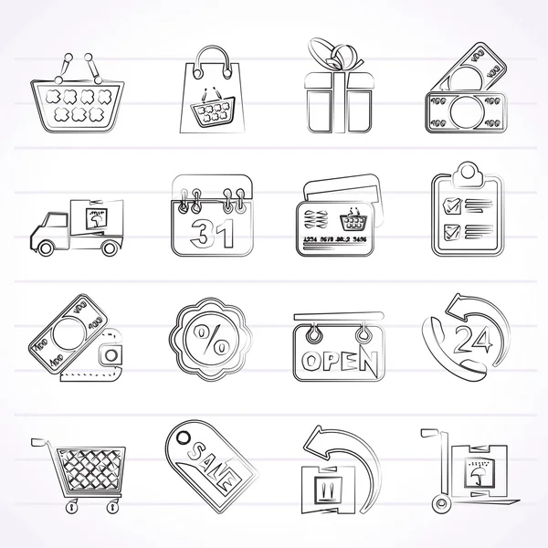 Symbole des Online-Shops — Stockvektor