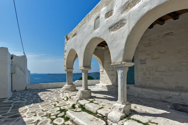White Church in Parikia, Paros island — Stock Photo, Image