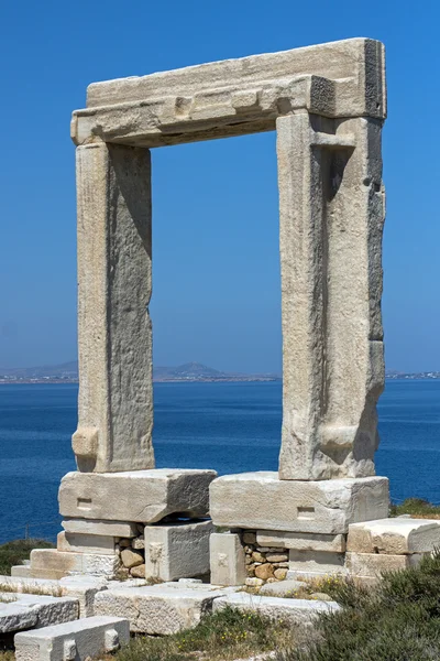 Vchodu do chrámu Apollo, ostrov naxos — Stock fotografie