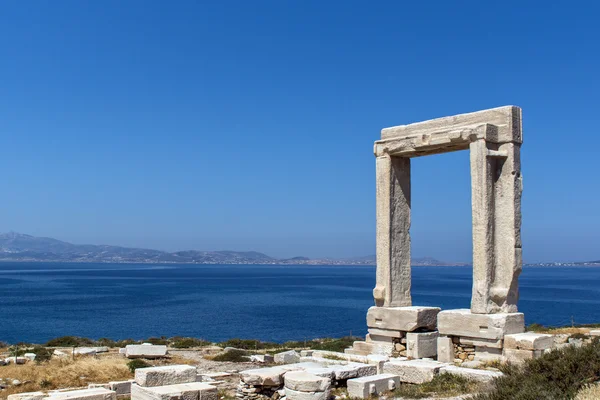 Apollo temploma bejárata, Naxos sziget — Stock Fotó