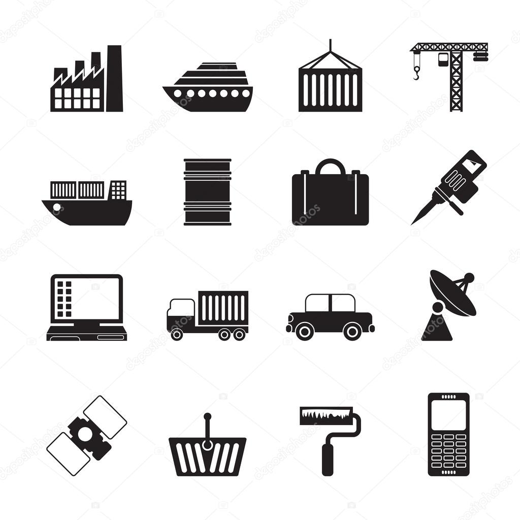 Silhouette Industry and Business icons
