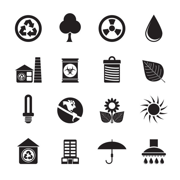 Silhouette Ecology and nature icons