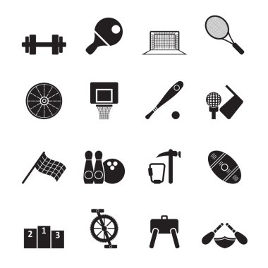 Silhouette Sports gear and tools clipart