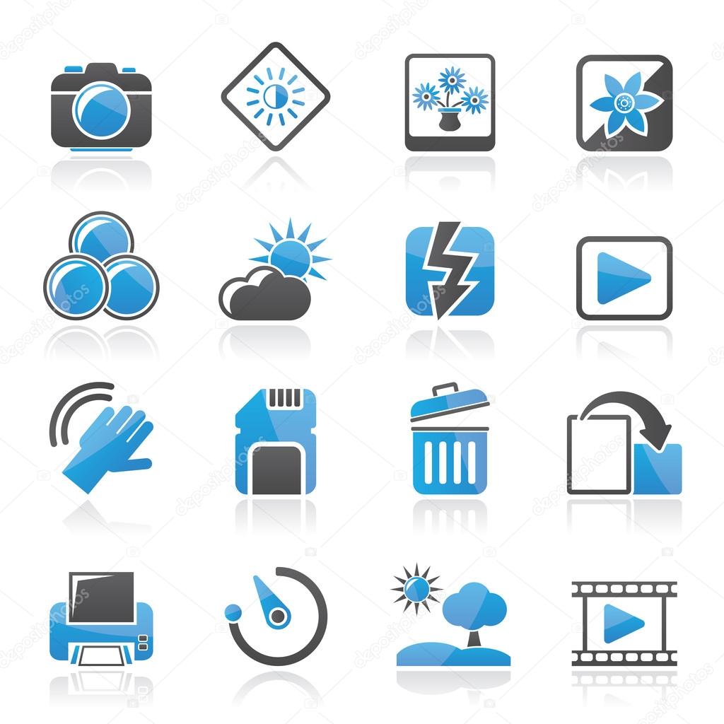 Photography and Camera Function Icons