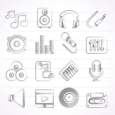 müzik, ses ve ses simgeler