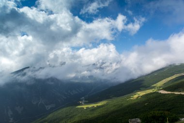 Rila Mountain, Yastrebets, View towards Markudzhitsite and Musala peak clipart