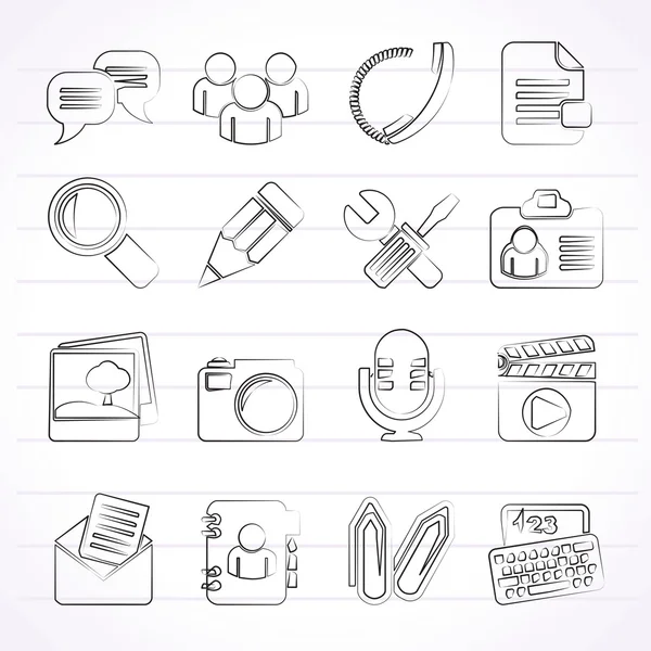 Chat Application and communication Icons — Stock Vector