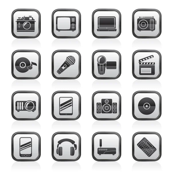 Media and technology icons — Stock Vector