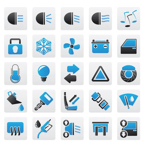 Car interface sign and icons — Stock Vector