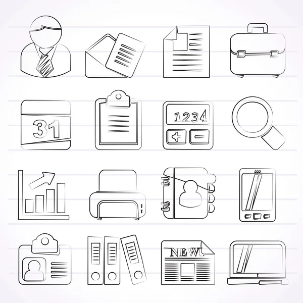 Business and office icons — Stock Vector