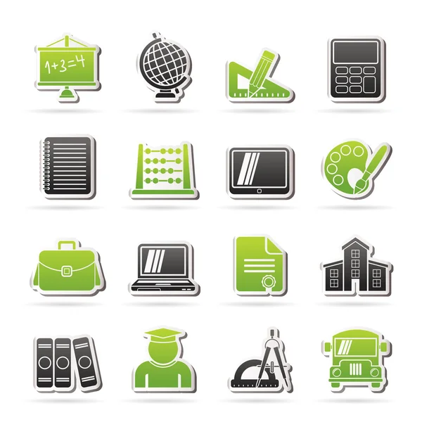 School and Education Icons — Stock Vector