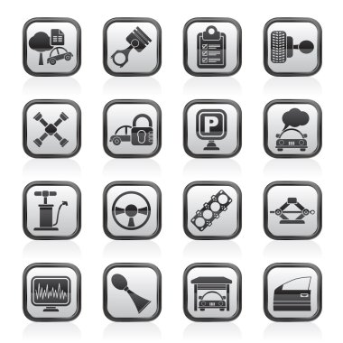 araba parçaları ve Hizmetleri simgeler