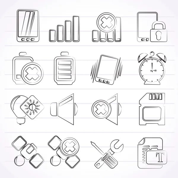 Mobile Phone sign icons — Stock Vector