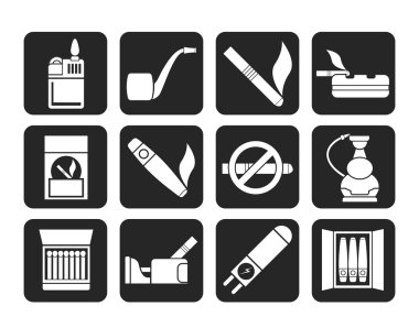 siluet simgeler yasaktır ve Sigara