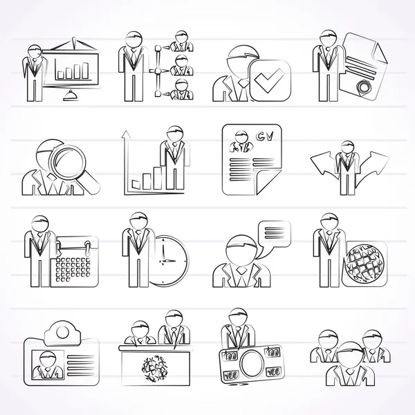Human resource and employment icons — Stock Vector