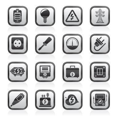 Elektrik, güç ve enerji simgeler