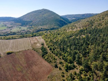 Bulgaristan 'ın Pernik bölgesindeki Lyubash Dağı' nın İnanılmaz Sonbahar Manzarası
