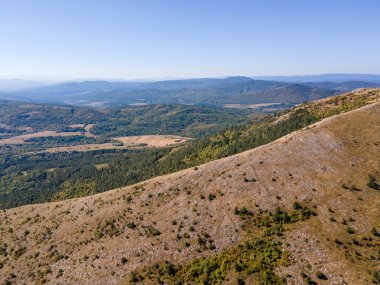 Bulgaristan 'ın Pernik bölgesindeki Lyubash Dağı' nın İnanılmaz Sonbahar Manzarası