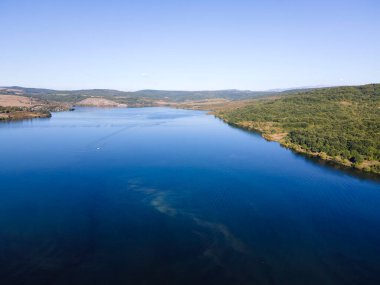 Bulgaristan 'ın Pernik Bölgesi, Pchelina Reservoir havadan görüşü