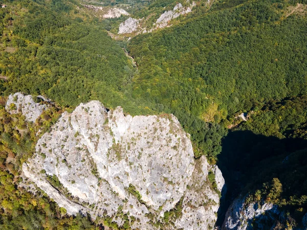 Letecký Pohled Rokli Řeky Erma Blízkosti Města Tran Bulharsko — Stock fotografie