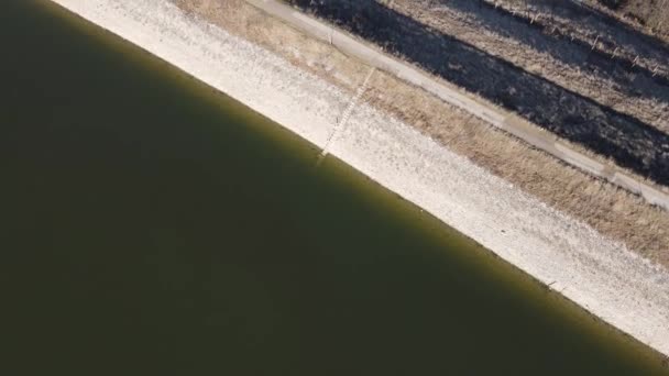 Veduta Aerea Del Forty Springs Reservoir Vicino Alla Città Asenovgrad — Video Stock