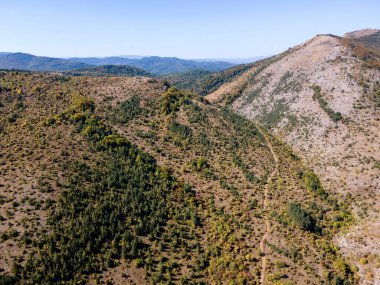 Strazha Dağı, Pernik Bölgesi, Bulgaristan 'ın İnanılmaz Sonbahar Manzarası