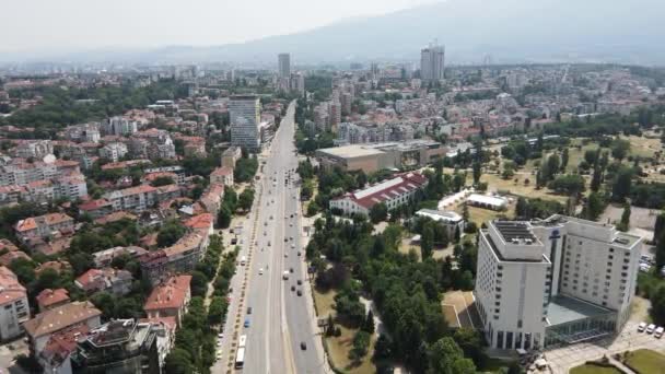 Sofia Bulgarien Juli 2021 Fantastisk Flygfoto Över Staden Sofia Nära — Stockvideo