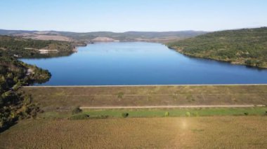 Bulgaristan 'ın Pernik Bölgesi, Pchelina Reservoir havadan görüşü