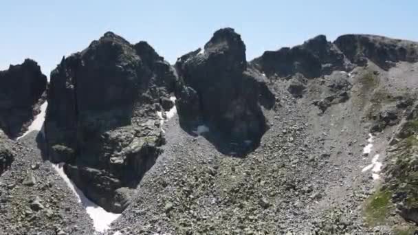 Pemandangan Udara Puncak Kupens Dekat Scary Lake Rila Mountain Bulgaria — Stok Video