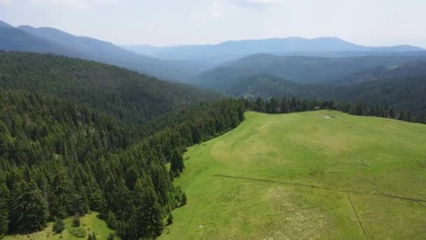 Increíble Vista Aérea Montaña Rila Cerca Presa Belmeken Bulgaria — Vídeo de stock