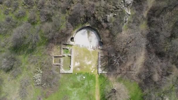 Vue Aérienne Ancien Sanctuaire Thrace Des Nymphes Aphrodite Près Village — Video