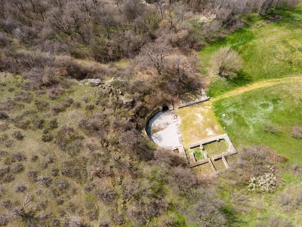 Aerial View Ancient Thracian Sanctuary Nymphs Aphrodite Village Kasnakovo Haskovo — Stock Photo, Image