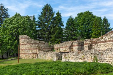 Bulgaristan 'ın Vidin Bölgesi' nin Kula kentindeki antik Roma Kalesi Castra Martis kalıntıları