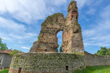 Bulgaristan 'ın Vidin Bölgesi' nin Kula kentindeki antik Roma Kalesi Castra Martis kalıntıları