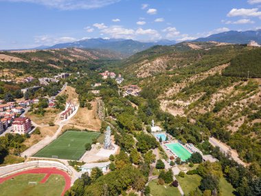 Amazing Aerial view of town of Sandanski, Bulgaria clipart