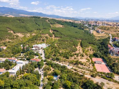 Bulgaristan 'ın Sandanski kentinin şaşırtıcı hava manzarası