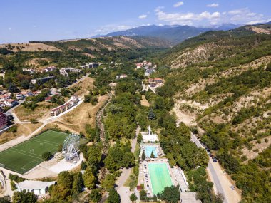 Bulgaristan 'ın Sandanski kentinin şaşırtıcı hava manzarası