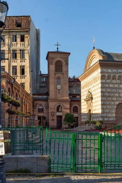 Bucharest Rumania Agosto 2021 Biserica Sfantul Anton Church Downtown Old —  Fotos de Stock