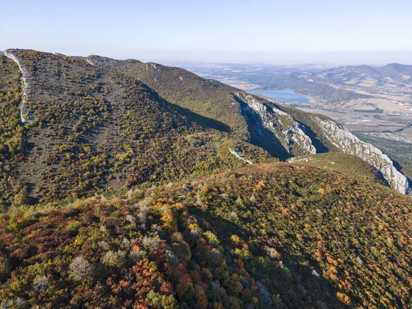 Fantastisk Antenn Höst Landskap Balkanbergen Nära Staden Vratsa Bulgarien — Stockfoto