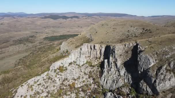Flygfoto Över Rock Formation Stolo Vid Ponor Mountain Balkanbergen Bulgarien — Stockvideo