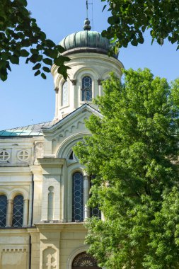 VIDIN, BULGARIA - 23 Mayıs 2021: Bulgaristan 'ın Vidin kentinin merkezindeki Selanik Saint Demetrius Katedrali
