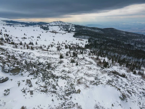 Widok Lotu Ptaka Górę Vitosha Pobliżu Kamen Del Peak Obwód — Zdjęcie stockowe